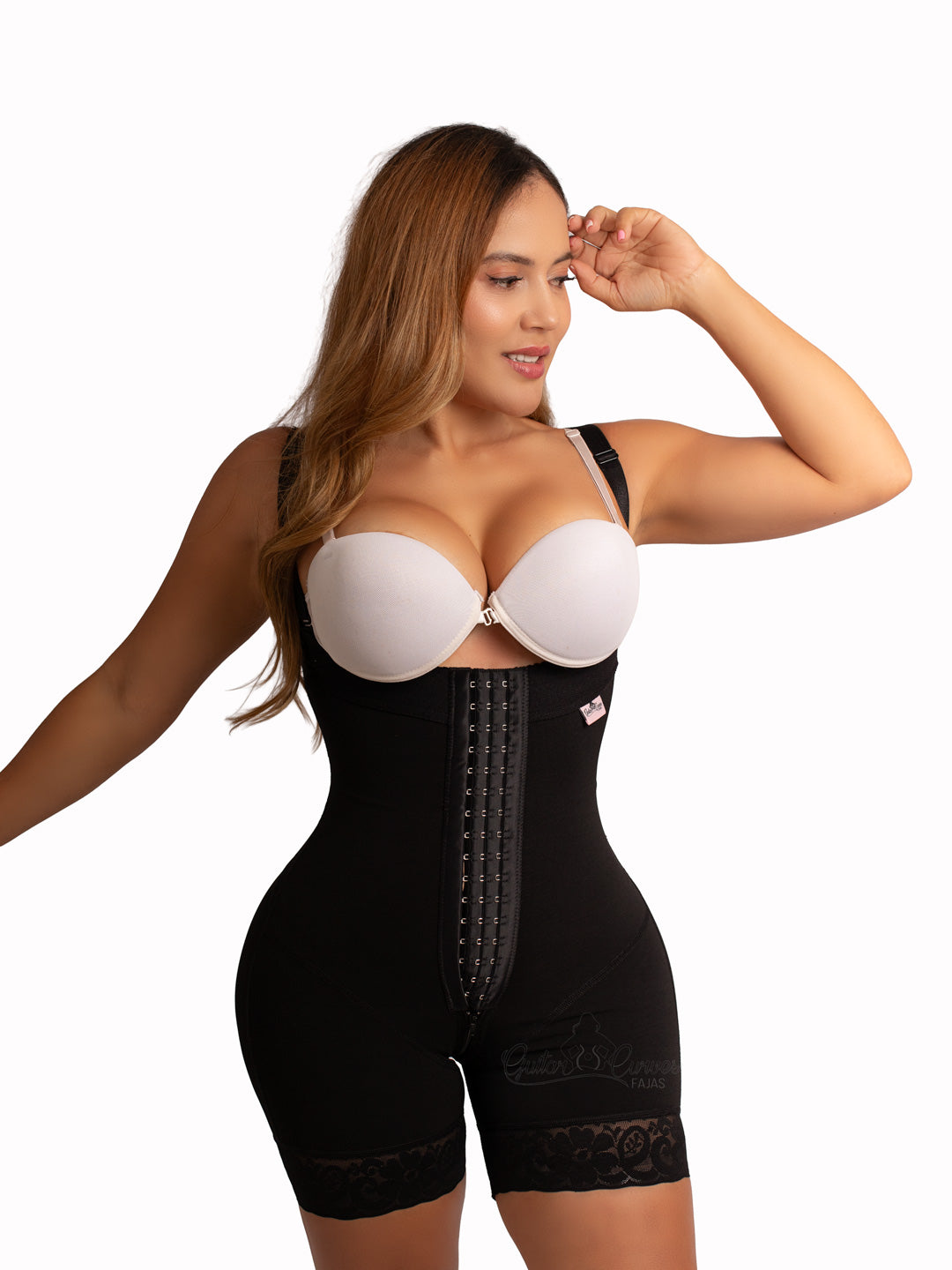 Girdle strapless mid-leg